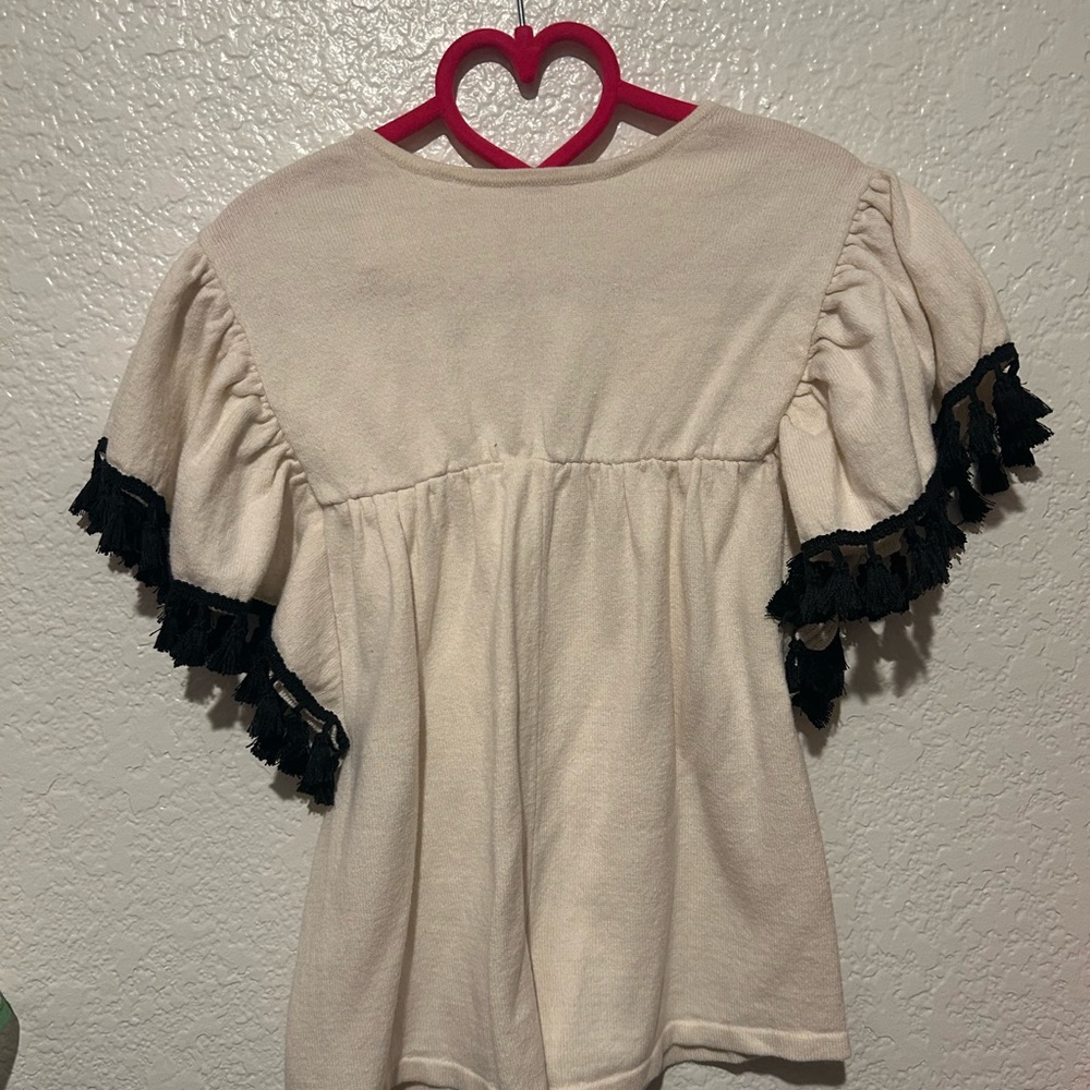 Zara Cream Ruffled Sleeve Romper